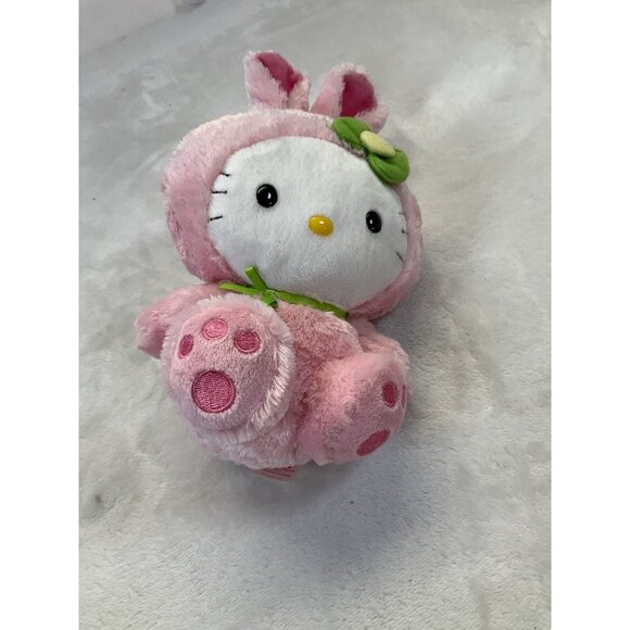 TY Beanie Babies‎ Baby Hello Kitty Plush in Pink Bunny Easter Bunny Costume 8" - Picture 8 of 9
